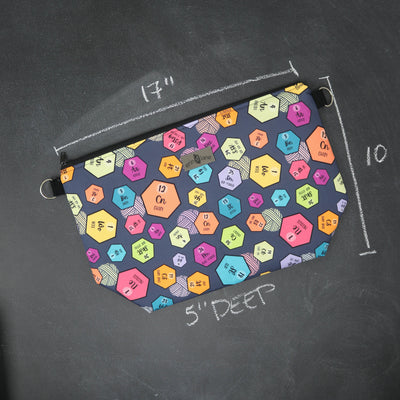 Large Zip Top Project Bag with Crossbody Strap in Fiber of the Universe