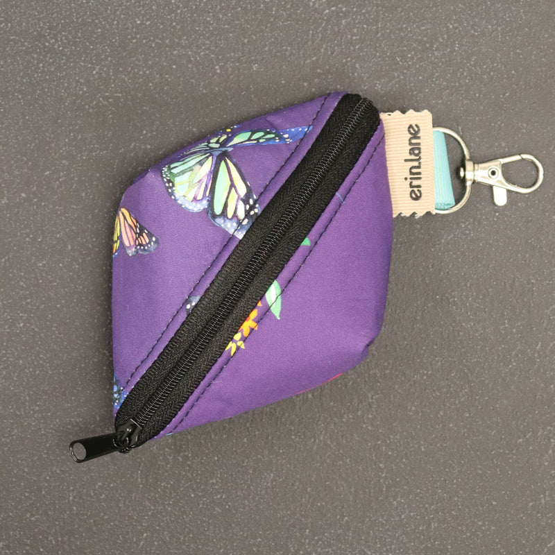 Notions Gem Key Fob for Knitters and Crocheters in Kaleidoscope of Butterflies
