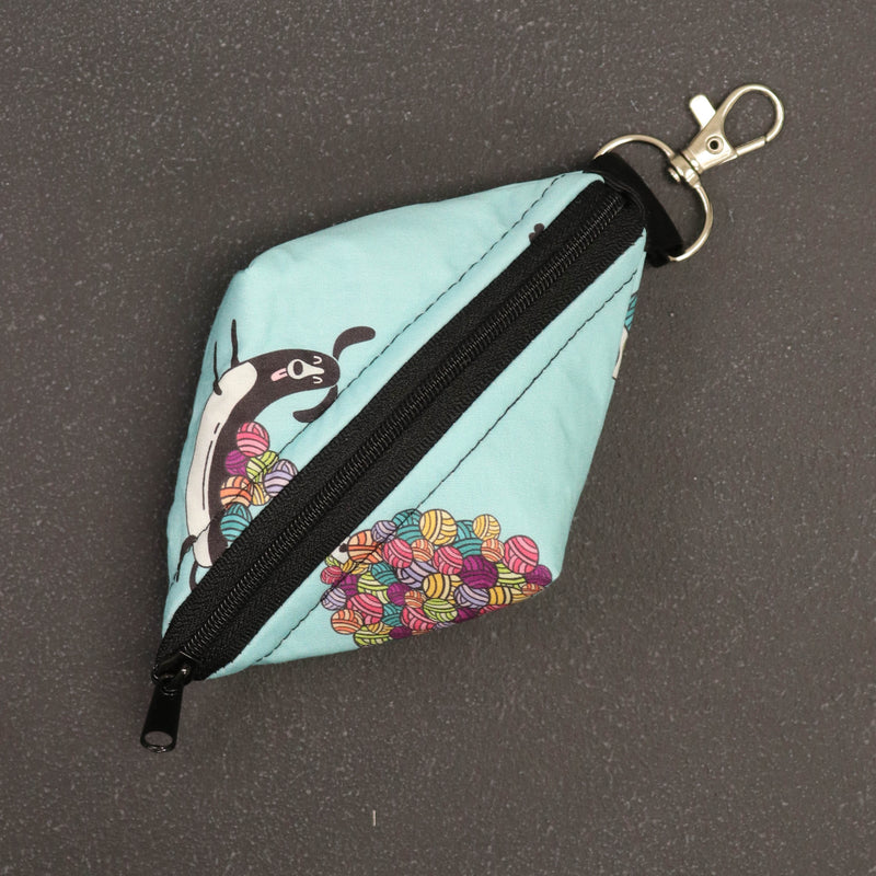 Notions Gem Key Fob for Knitters and Crocheters in Wags and Wool