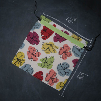 Small Project Bag in Pencil Blooms