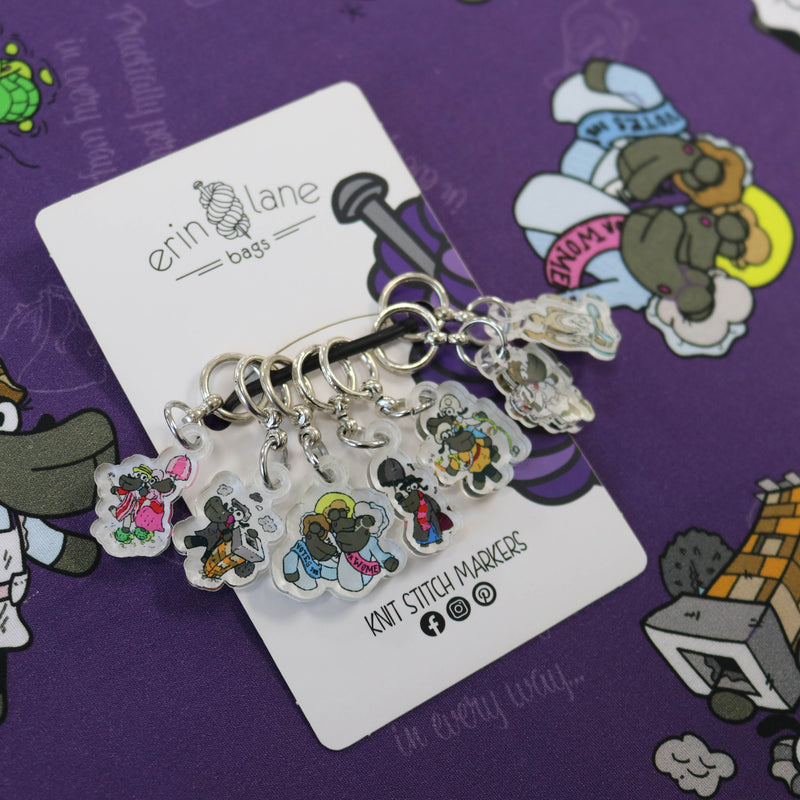 Knitting Stitch Marker Sets in Mary Poppins Sheeple