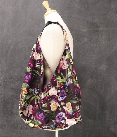 Market Tote for Knitting and Crochet in Romance Floral
