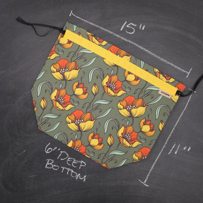 OOPS Project Bag in Fire Flowers