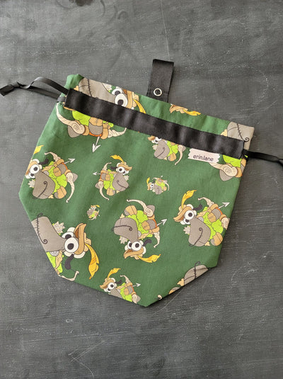 Sock Project Bag in Robin Hood Sheeple