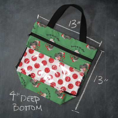 View Ewe Project Tote Bag in Demi "Jingle All the Hey."