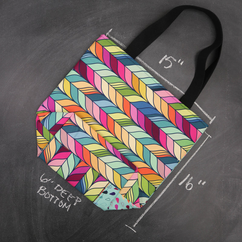 Worth Doing Library Style Tote in Plaited Palette