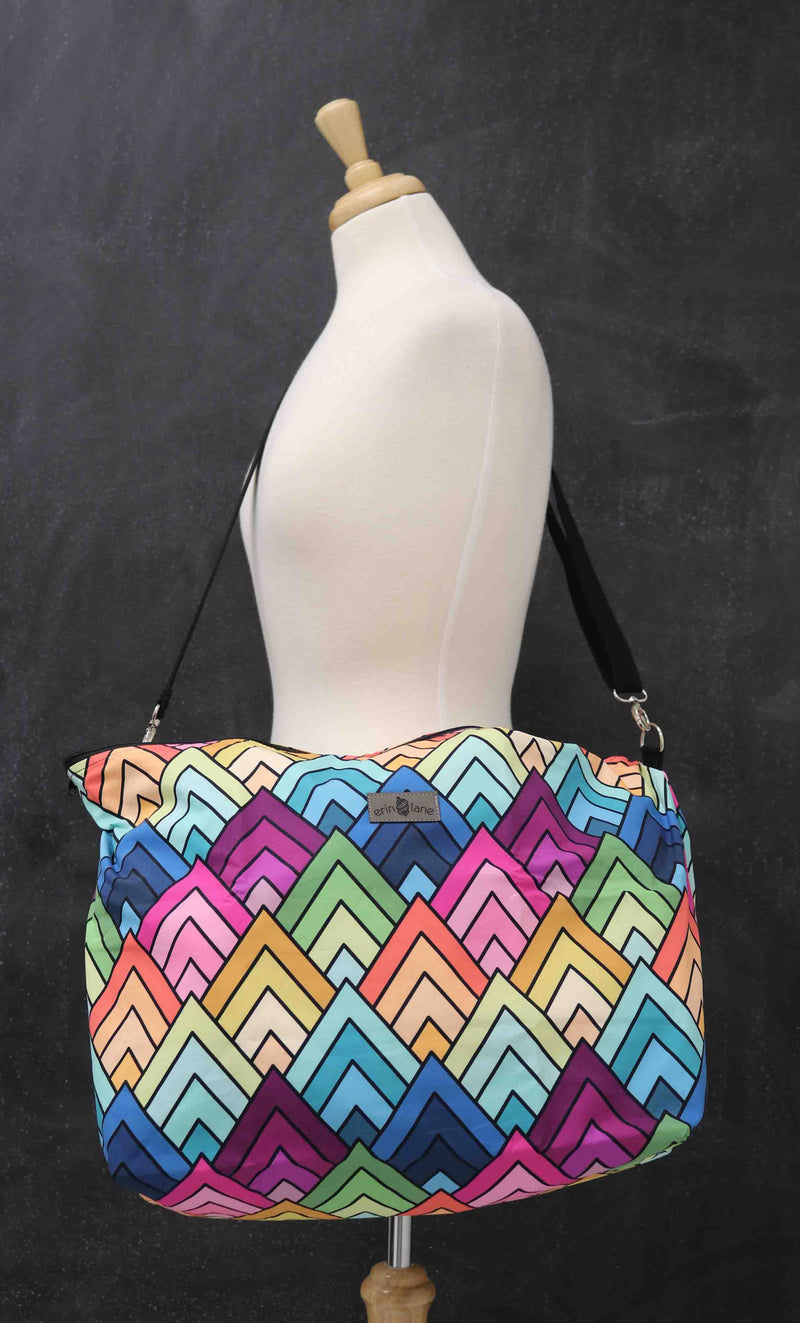 Out and About Oversized Crossbody Sling Ba in Rainbow Connection