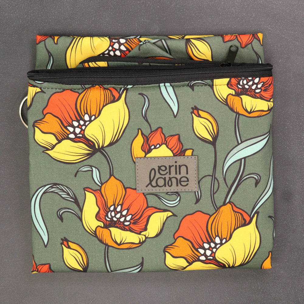 Out and About Crossbody Oversized Sling Bag in Fire Flowers