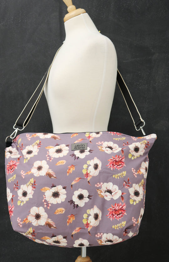 Out and About Crossbody Oversized Sling Bag in Magnolia Meadows