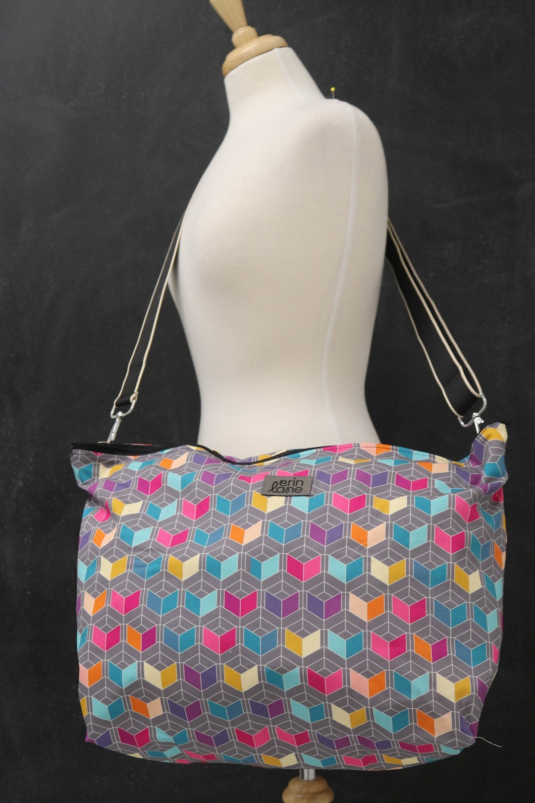Out and About Crossbody Oversized Sling Bag in A Prismatic Path