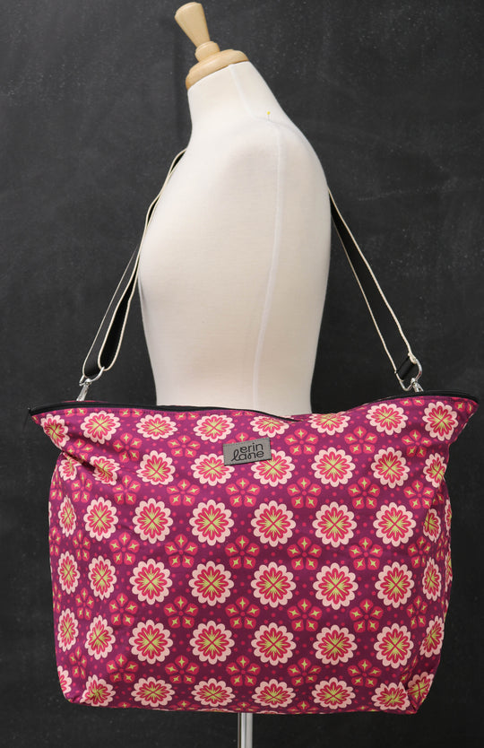 Out and About Crossbody Oversized Sling Bag in Rose Petal Prisms