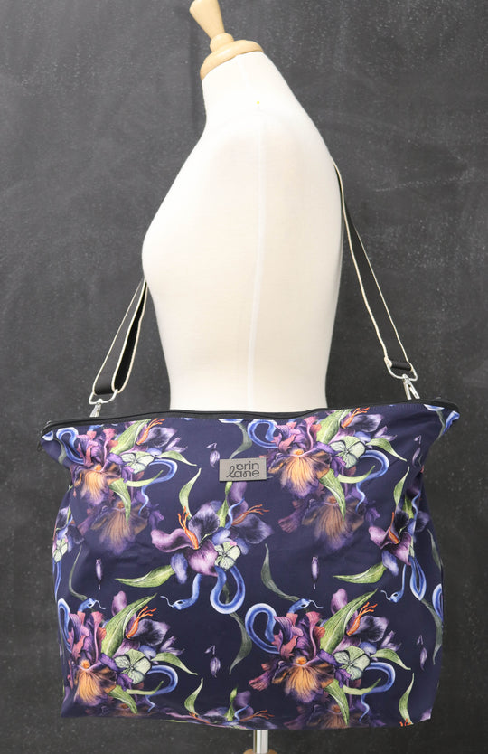 Out and About Crossbody Oversized Sling Bag in Venom and Vines