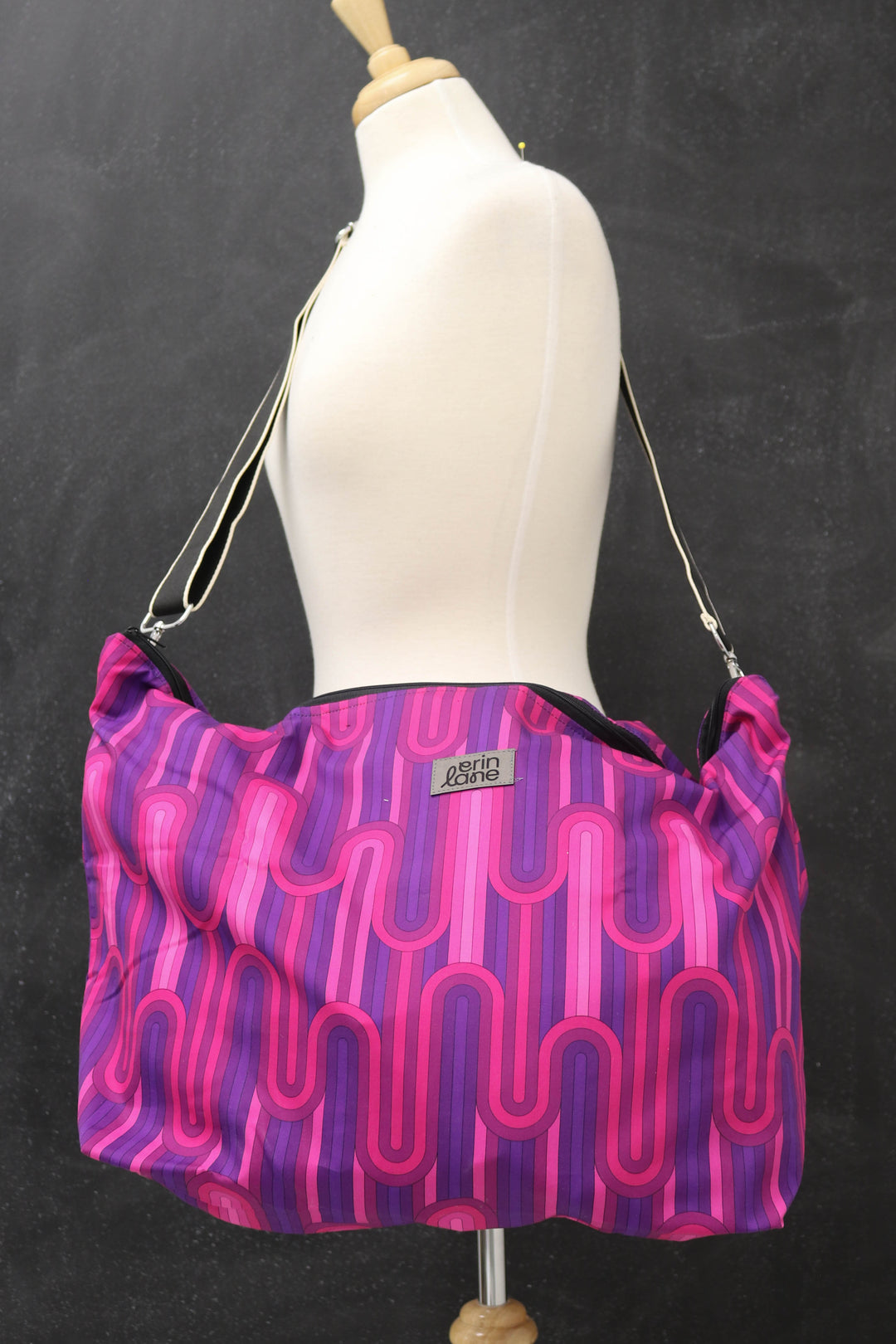 Out and About Crossbody Oversized Sling Bag in Violet Interludes