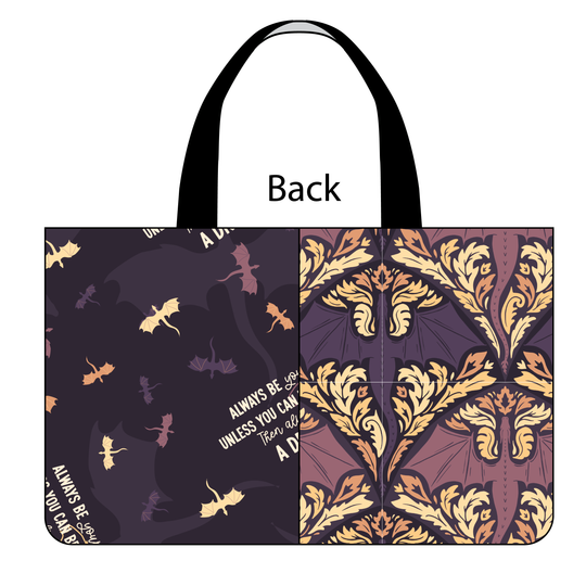 Side Kick Tote Bag in Amethyst Flames