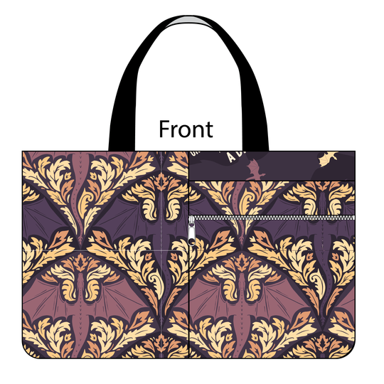 Side Kick Tote Bag in Amethyst Flames