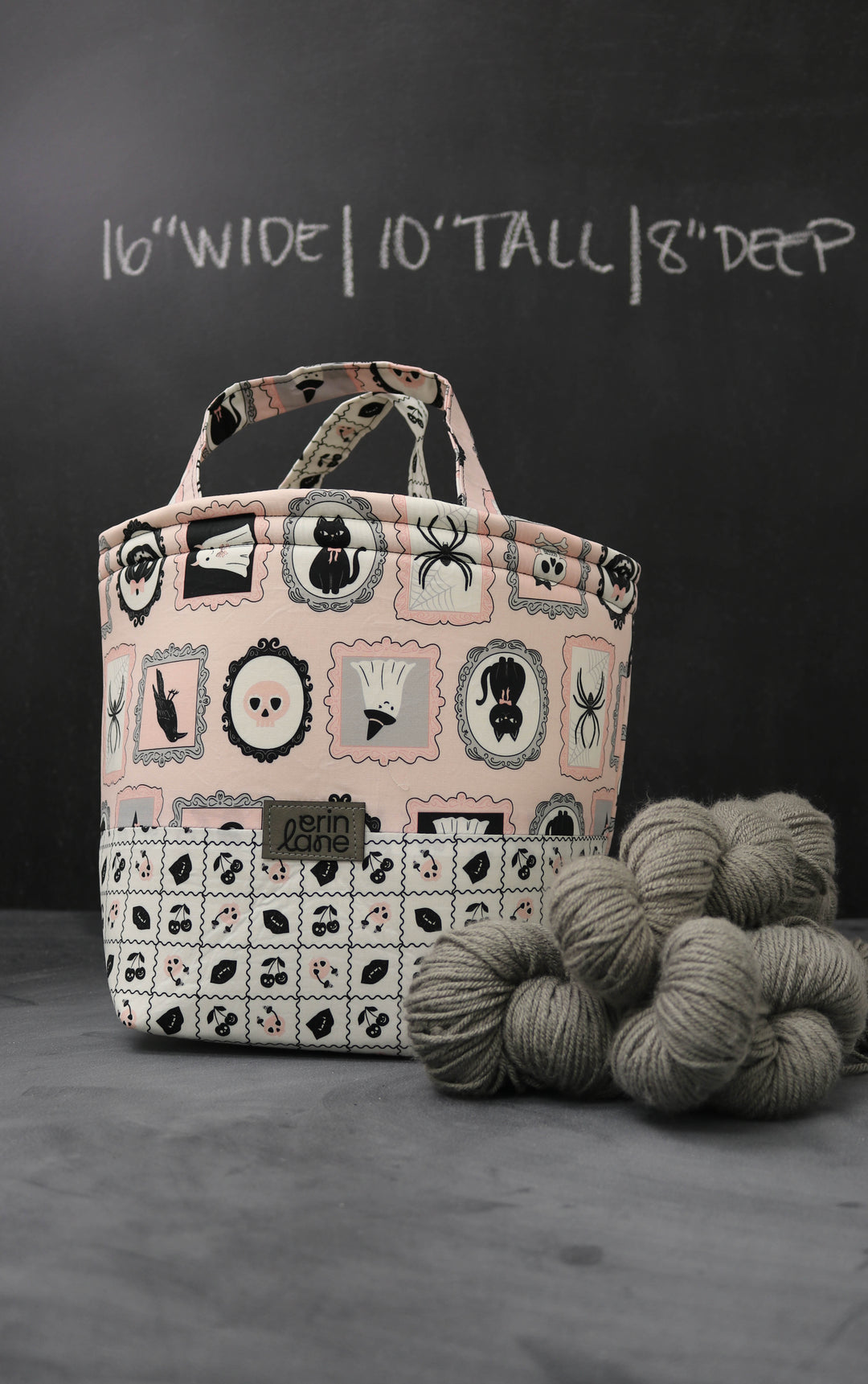 Bucket Tote Bag in Gothic Dollhouse
