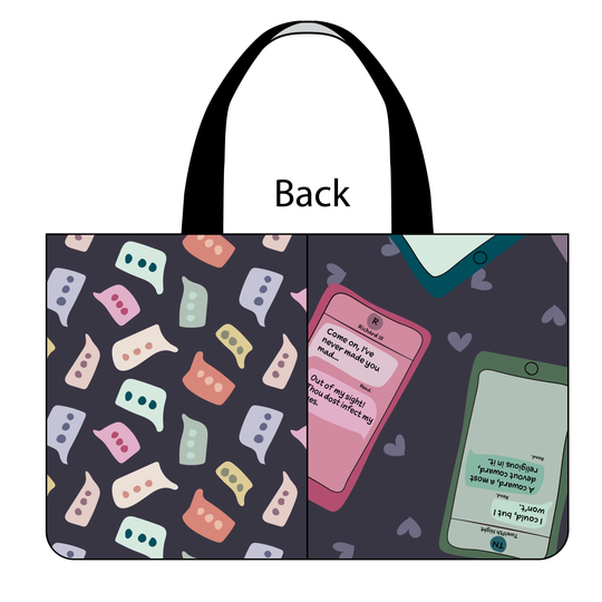 Side Kick Tote Bag in The Bard's Typing