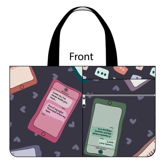 Side Kick Tote Bag in The Bard's Typing