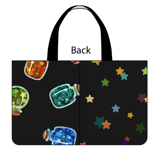 Side Kick Tote Bag in Bottle the Stars