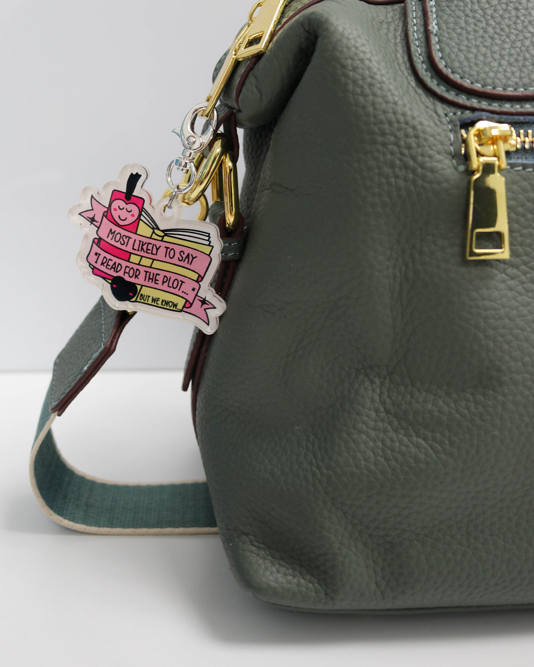 Bag Charm in Most Likely to Say I Read for the Plot