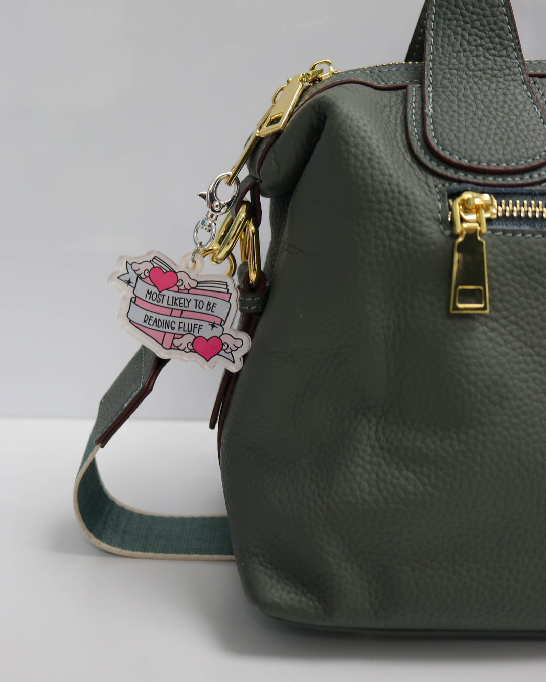 Bag Charm in Most Likely to be Reading Fluff