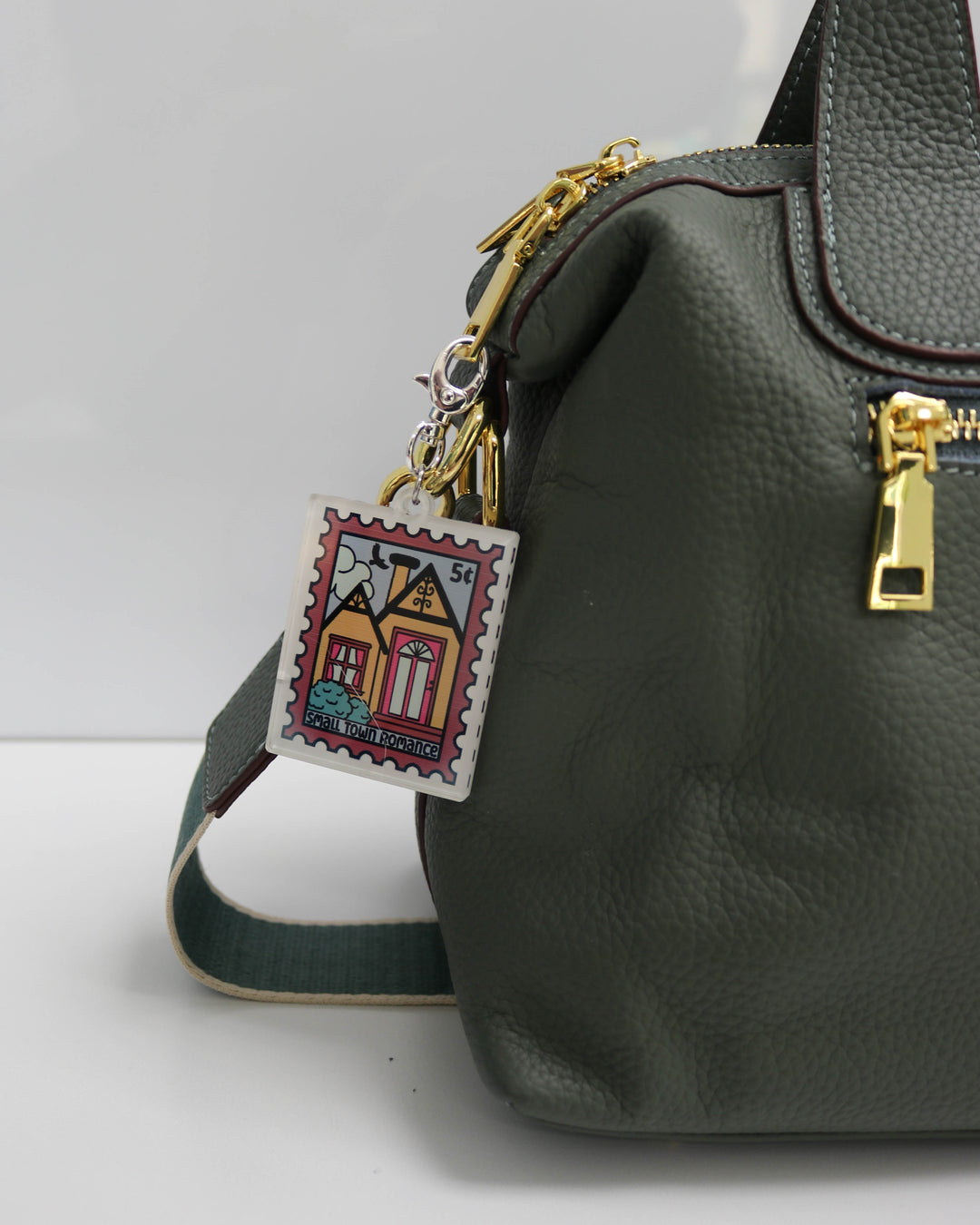 Bag Charm in Small Town Romance Stamp