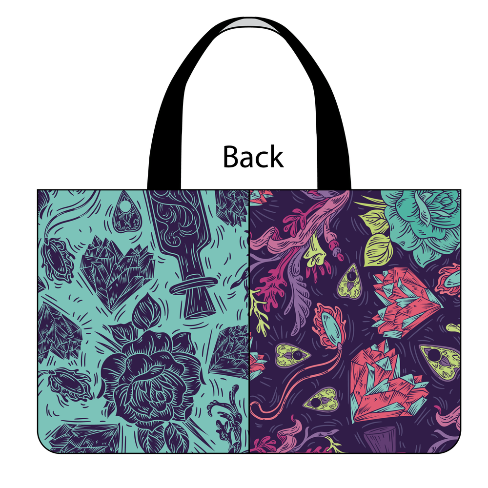 Side Kick Tote Bag in Cursed Hearts