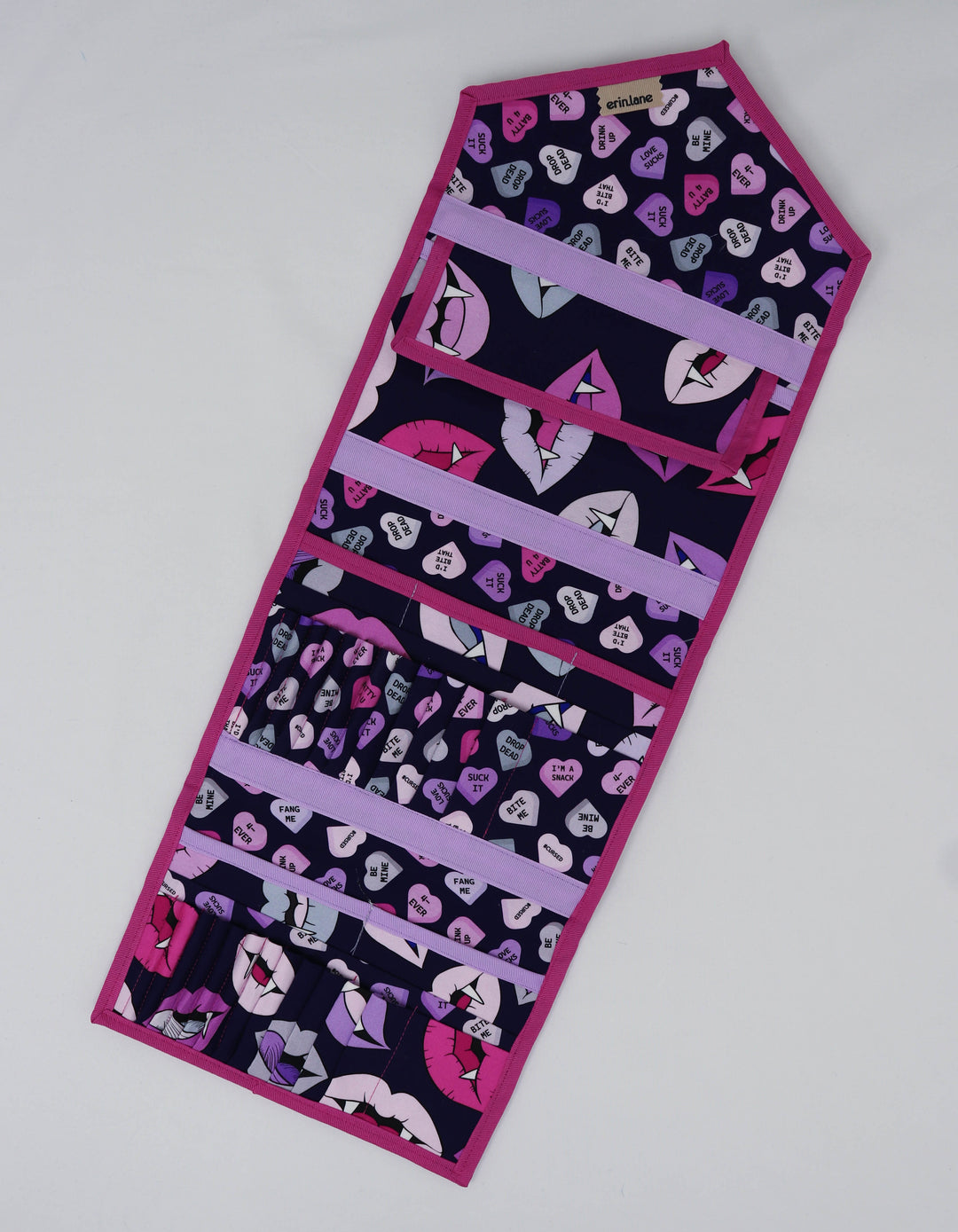 KnitPack Double Duty Interchangeable Knitting Needle Organizer  in Love Bites