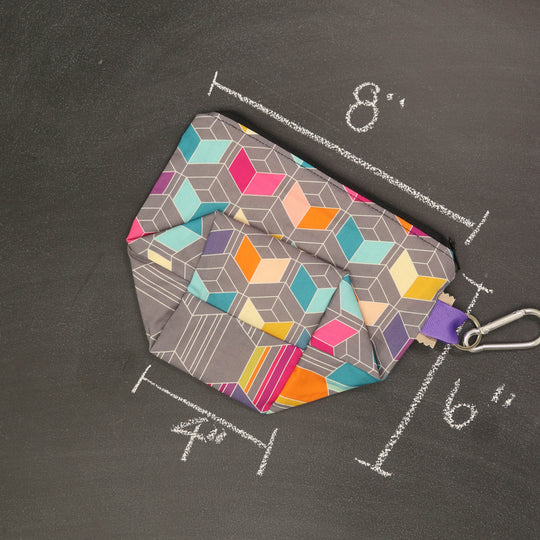 Dice Project Bag in Cobblestones in Color