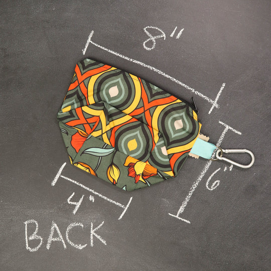 Dice Project Bag in Fire Flowers