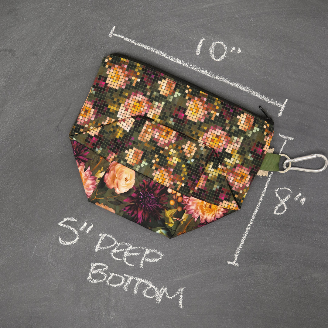 Dice A Lot Zippered Bag in Forget Me Never