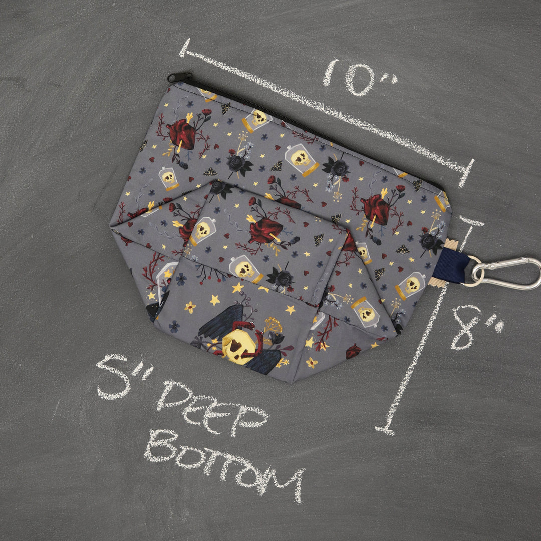 Dice A Lot Zippered Bag in Be Still My Beating Heart