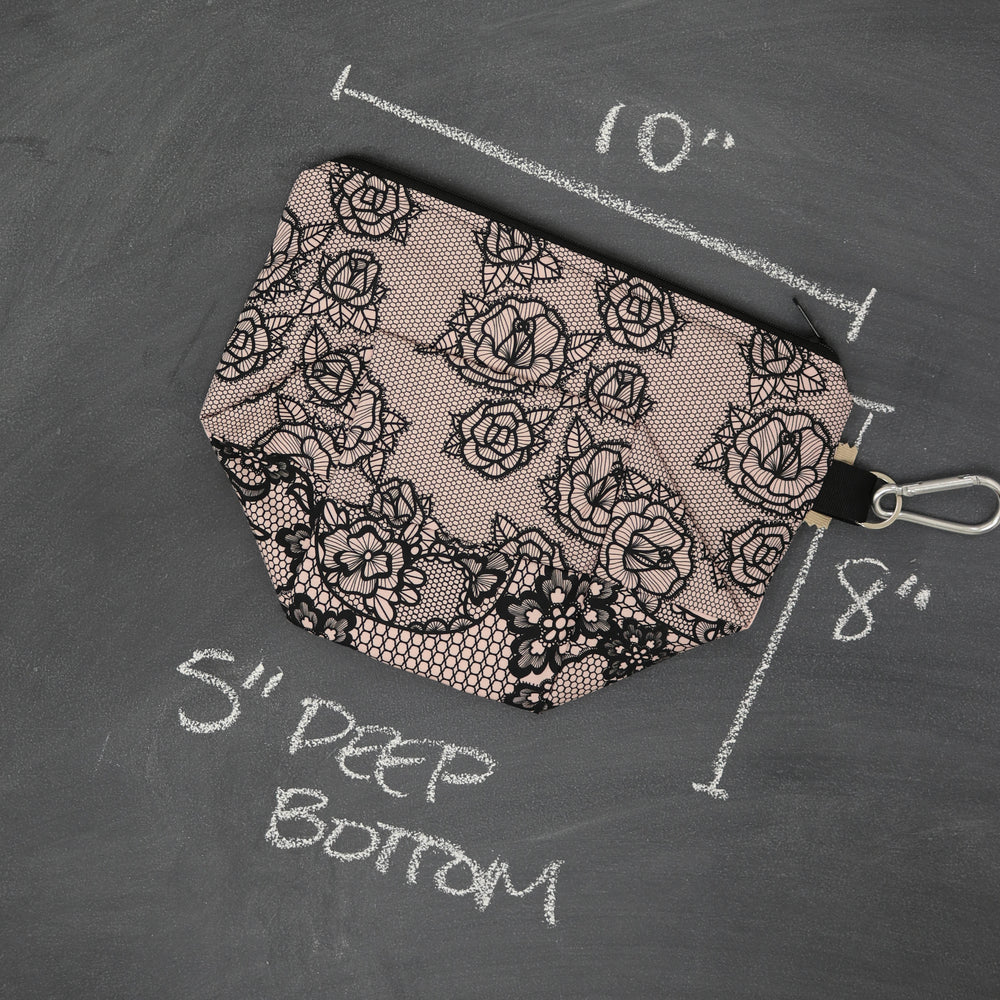Dice A Lot Zippered Bag in Love Me to Death Lace