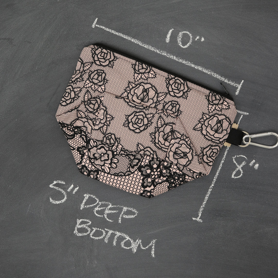 Dice A Lot Zippered Bag in Love Me to Death Lace