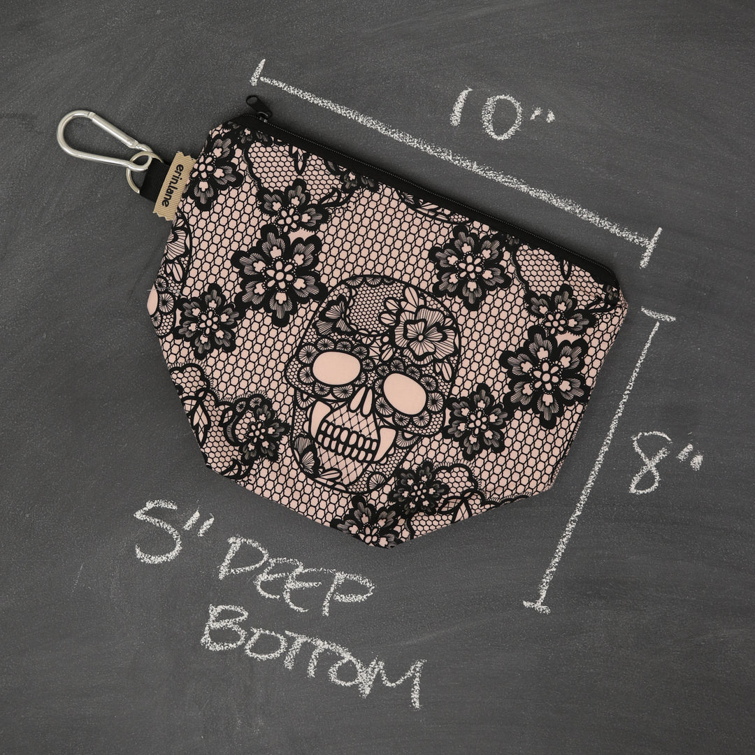 Dice A Lot Zippered Bag in Love Me to Death Lace