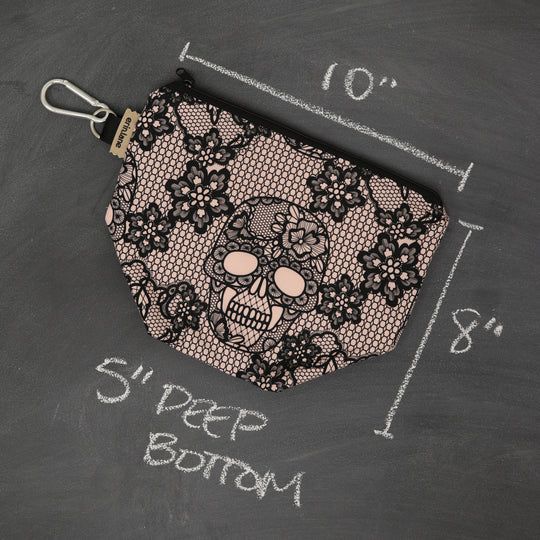 Dice A Lot Zippered Bag in Love Me to Death Lace