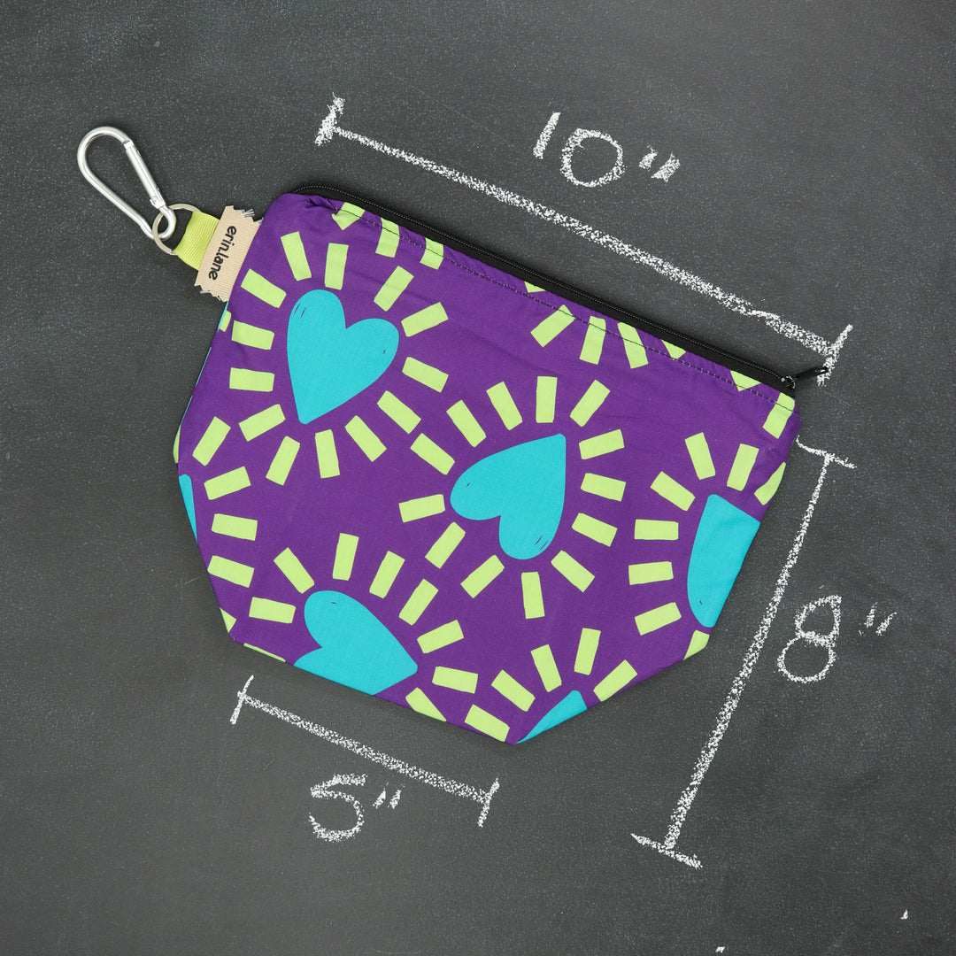 Dice A Lot Zippered Bag in Bodice Ripper