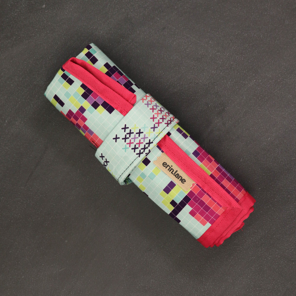 KnitPack DPN/Crochet Hook Organizer in 8 BIt Bloom