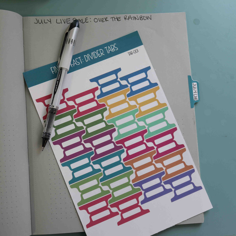 Fuctional Planner Stickers: Divider Tabs