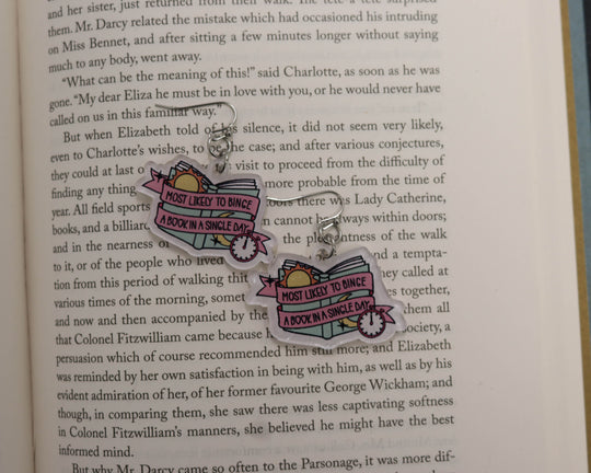Acrylic Earrings in Most Likely to Binge a Book in a Single Day