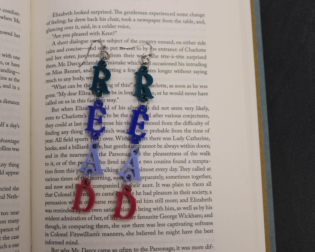 Unhinged Acrylic Earrings In Gloss Read Cool