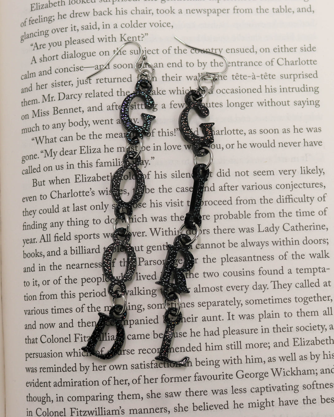 Unhinged Acrylic Earrings in Good Girl