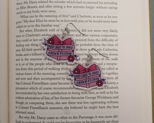 Acrylic Earrings in Most Likely to Judge a Book By Its Cover