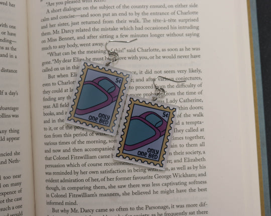 Acrylic Earrings in Only One bed Stamp