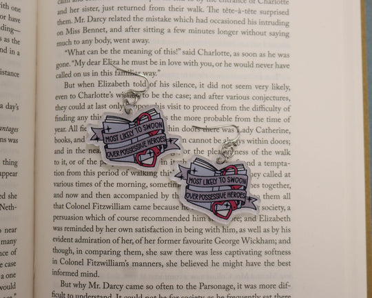 Acrylic Earrings in Most Likely to Swoon Over Possessive Heroes