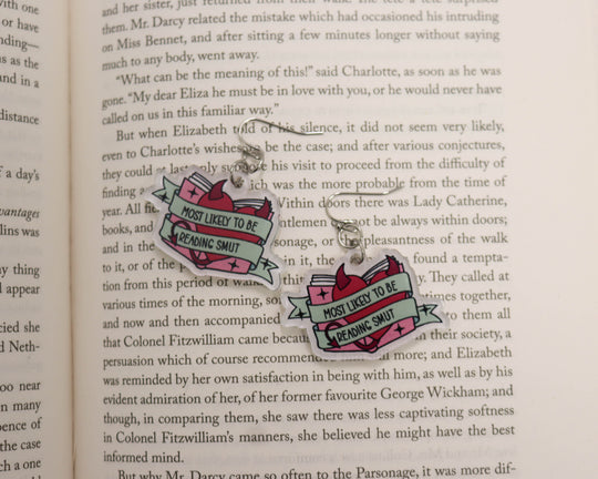 Acrylic Earrings in Most Likely to be Reading Smut