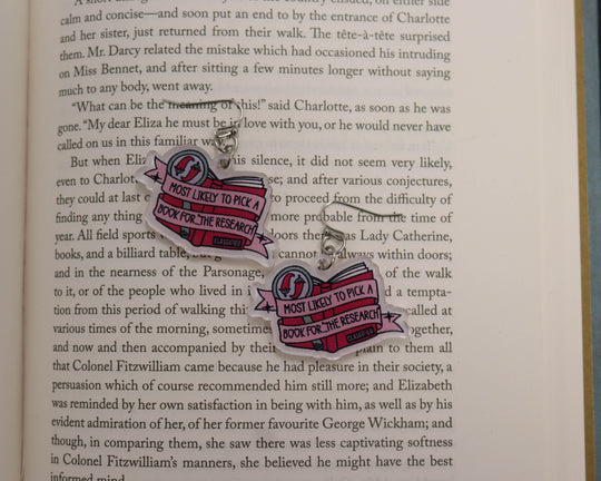 Acrylic Earrings in Most Likely to Pick a Book for Research