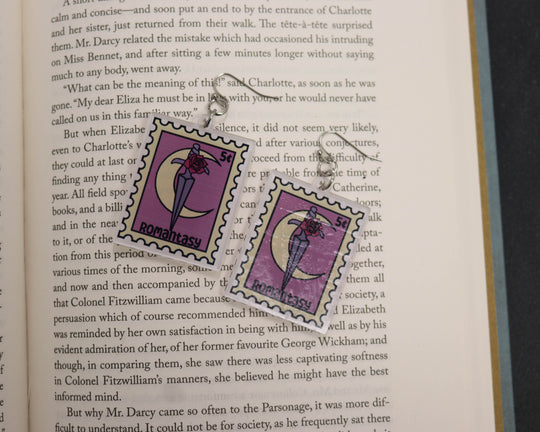 Acrylic Earrings in Romantasy Stamp