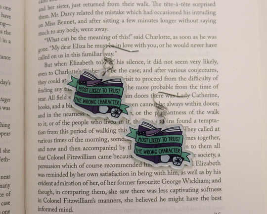 Acrylic Earrings in Most Likely to Trust the Wrong Character
