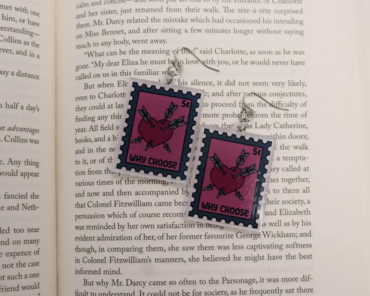Acrylic Earrings in Why Choose Stamp